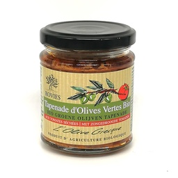 Tapenade d'olives vertes et tomates séchées180gr