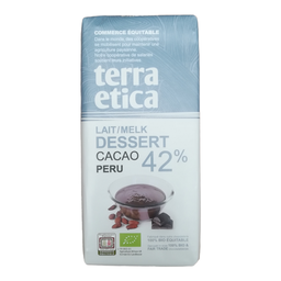 Chocolat au lait dessert 42% (Pérou) 200gr