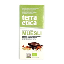 Chocolat noir muesli 65% Pérou 100gr